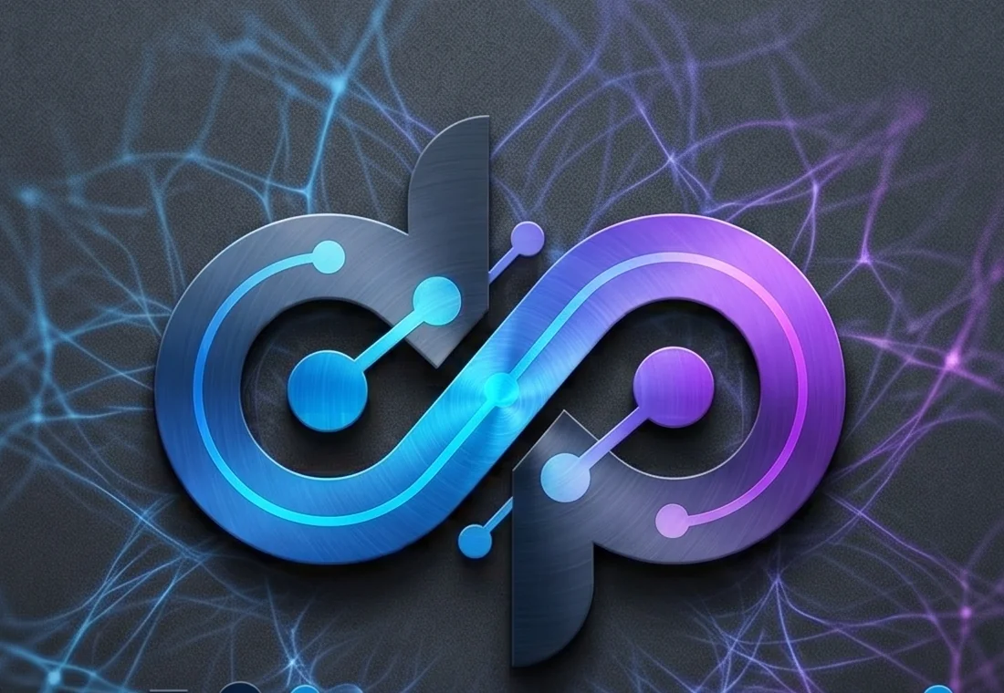 dipro.uk logo: an infinity loop formed by the letters d and p, joined by circuit traces
